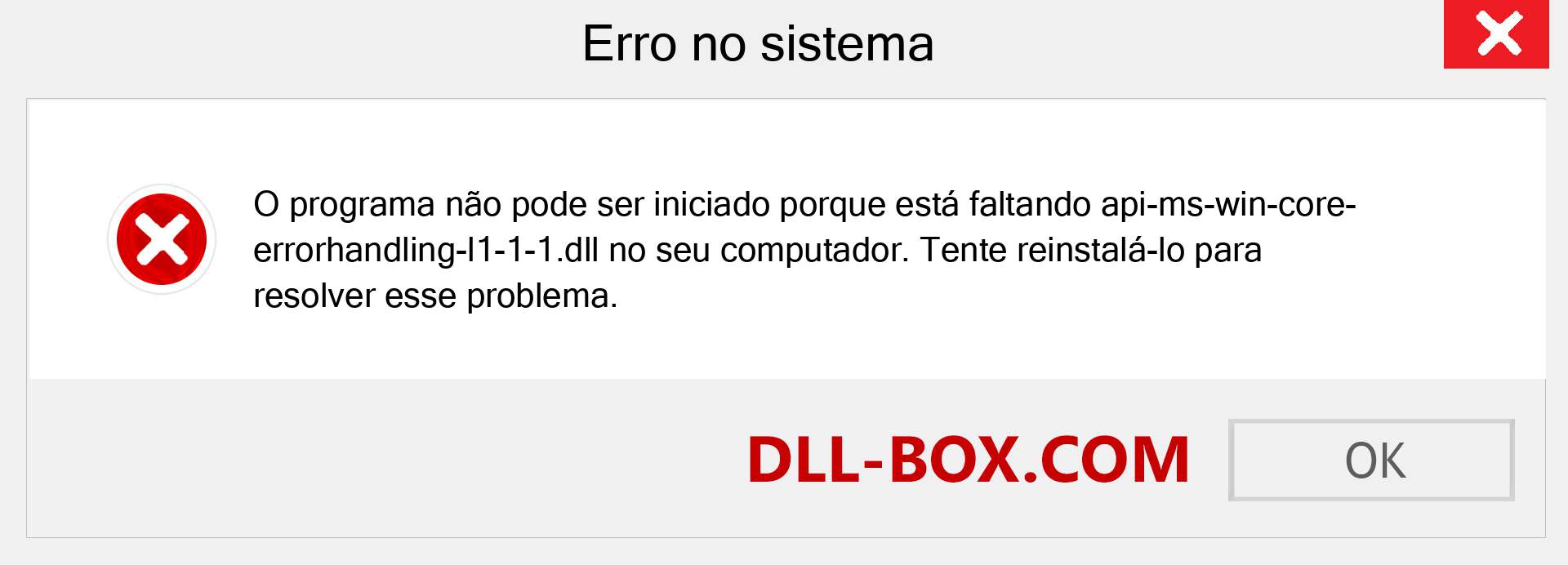 Arquivo api-ms-win-core-errorhandling-l1-1-1.dll ausente ?. Download para Windows 7, 8, 10 - Correção de erro ausente api-ms-win-core-errorhandling-l1-1-1 dll no Windows, fotos, imagens